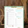 Cat daily planner notepad close up