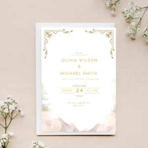 Romance Garden Wedding Invite Template
