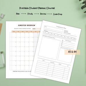 digital student planner and study journal