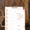 Dog daily planner notepad close up