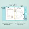 digital student planner and study journal priority matrix and weekly overview
