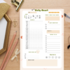 Dog Daily planner notepad closeup