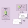 Lavender Dill-icious Baby Shower Invitation Kit — Kawaii Pickle Theme