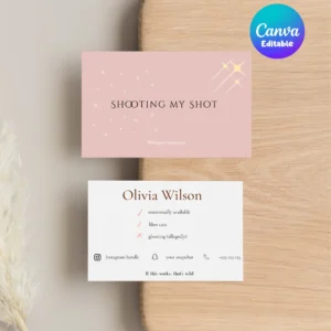 Shoot My Shot Dating Business Card