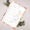 Autumn Floral weekly planner notepad 2