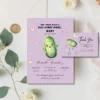 Lavender Dill-icious Baby Shower Invitation Kit — Kawaii Pickle Theme