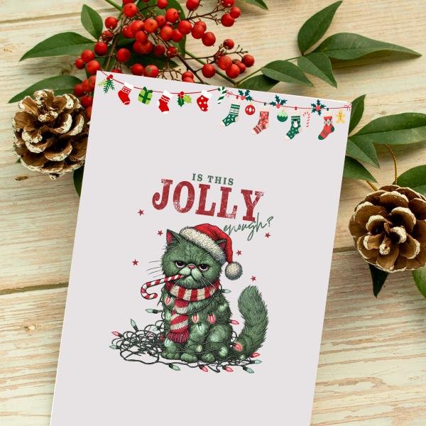 grinch inspired grumpy card christmas card