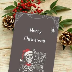 coffee christmas card Halloween