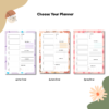 Floral Weekly Planner Notepad options