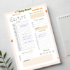 Dog Daily planner notepad with writing